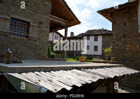 Kovatchevitca Village-Museum, Rhodopen Gebirge Stockfoto