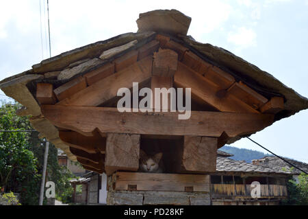 Kovatchevitca Village-Museum, Rhodopen Gebirge Stockfoto