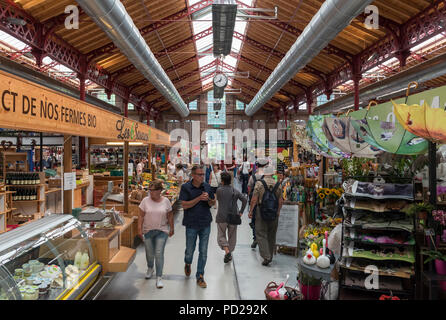 Überdachte Markt (Marché Couvert) in Colmar, Frankreich Stockfoto