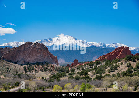 Schöne Landschaft der berühmten Garten der Götter bei Manitou Springs, Colorado Stockfoto