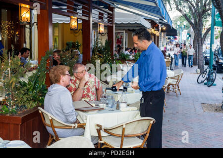 Florida Delray Beach, Atlantic Avenue, Tramonti Italienisches Ristorante, Restaurant Restaurants Essen Essen Essen Essen Essen gehen Cafe Cafés Bistro, Essen, essen, essen gehen, ser Stockfoto