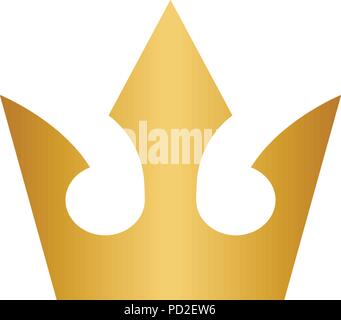 Abbildung: Gold Crown logo icon-Element Stock Vektor