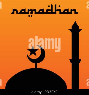 Ramadan Kareem Thema Illustration 2018 Graphic Design vorlage Stock Vektor