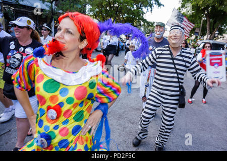Miami Florida, Miami Dade County, Coconut Grove, King Mango Strut, jährlich, Gemeinschaftsveranstaltung, Parade, Satire, Parodie, Schwarze Afrikaner, ethnische minori Stockfoto