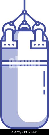 Boxsack Symbol. Boxsack auf weißem Hintergrund. Line art Design. Stock Vektor