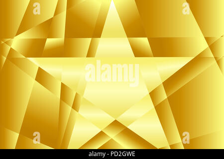 Abstrakte Farbverlauf gold Textur Hintergrund mit Stern. Stockfoto