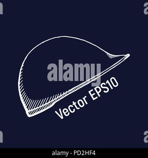 Schutzhelm für den Bau. Arbeitsinstrument Vector Illustration. Handdrawn Design. Stock Vektor