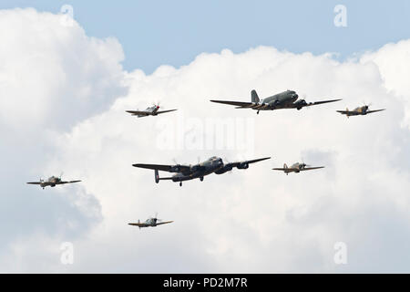Raf-RIAT, Oldtimer, die Schlacht um England Memorial Flight in Fairford, Gloucestershire, Großbritannien ,2018 Stockfoto