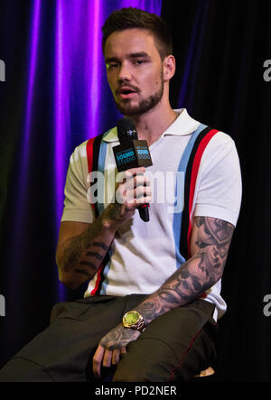 Bala Cynwyd, PA, USA. 18 Juni, 2018. Englisch Singer-Songwriter Liam Payne Visits Q102 Performance Theater. Stockfoto