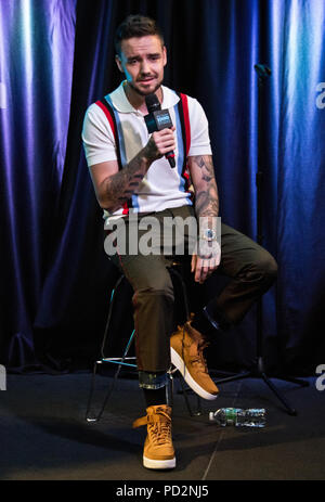 Bala Cynwyd, PA, USA. 18 Juni, 2018. Englisch Singer-Songwriter Liam Payne Visits Q102 Performance Theater. Stockfoto