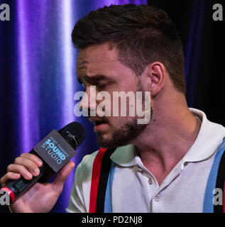 Bala Cynwyd, PA, USA. 18 Juni, 2018. Englisch Singer-Songwriter Liam Payne Visits Q102 Performance Theater. Stockfoto