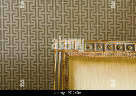 Close-up auf Gold antik Stuhl Stockfoto