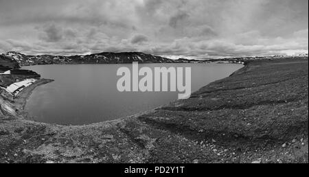 Oskjuvatn Blue Lake Stockfoto