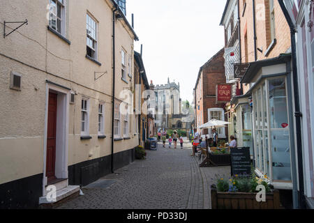 Church Street in Melton Mowbray, Leicestershire, England Großbritannien Stockfoto