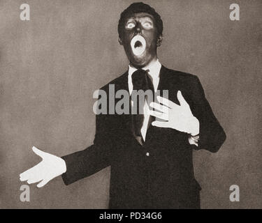 Al Jolson oder Albert, geboren Asa Yoelson, 1886 - 1950. Us-amerikanischer Sänger, Schauspieler, Bühne und Film Schauspieler. Hier zu sehen in Blackface. Von diesen enormen Jahre, veröffentlicht 1938. Stockfoto