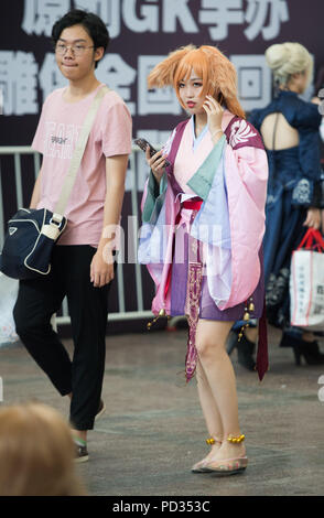 Shenyan, Shenyan, China. 6 Aug, 2018. Shenyang, China - Cosplayer bei der 4. China International Cartoon & Animation Festival in Shenyang, Provinz Liaoning im Nordosten Chinas. Credit: SIPA Asien/ZUMA Draht/Alamy leben Nachrichten Stockfoto