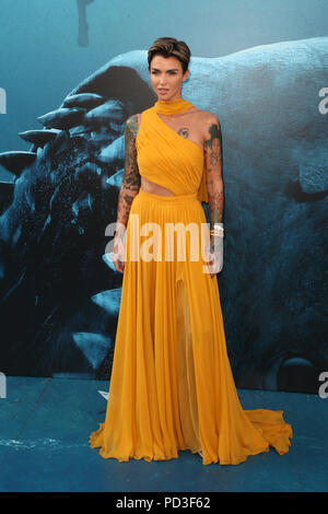 Hollywood, CA, USA. August 2018. 6. August 2018 - Hollywood, Kalifornien - Ruby Rose. Warner Bros Pictures and Gravity Pictures Premiere von „The Meg“ im TCL Chinese Theatre IMAX. Foto: Faye Sadou/Admedia Stockfoto