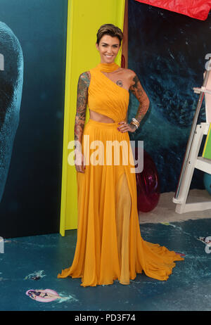 Hollywood, CA, USA. August 2018. 6. August 2018 - Hollywood, Kalifornien - Ruby Rose. Warner Bros Pictures and Gravity Pictures Premiere von „The Meg“ im TCL Chinese Theatre IMAX. Foto: Faye Sadou/Admedia Stockfoto