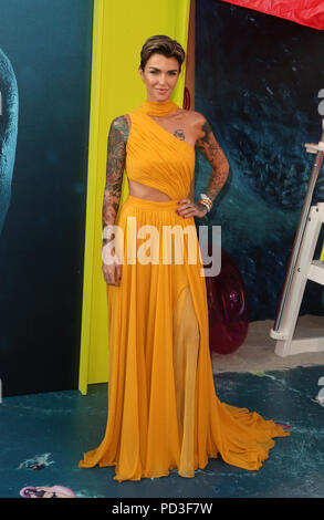 Hollywood, CA, USA. August 2018. 6. August 2018 - Hollywood, Kalifornien - Ruby Rose. Warner Bros Pictures and Gravity Pictures Premiere von „The Meg“ im TCL Chinese Theatre IMAX. Foto: Faye Sadou/Admedia Stockfoto