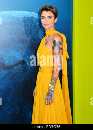 Ruby Rose022 besucht die Premiere von Warner Bros. Bilder und Schwerkraft Bilder 'Premiere der "Meg" auf August 06, 2018 in Hollywood, Kalifornien Stockfoto