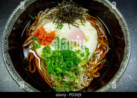 Kalte Soba Nudeln im Restaurant, Japan, 2018 Stockfoto