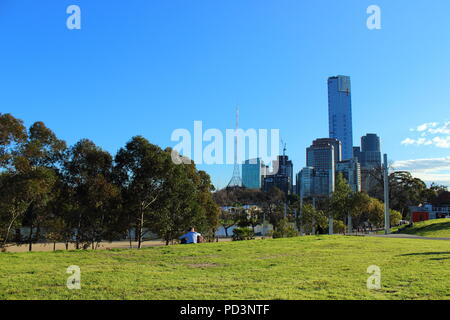 Melbourne zu Eureka Tower Stockfoto