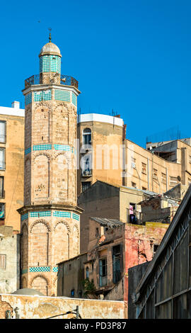 Minarett der Hassan Pascha Moschee in Oran, Algerien Stockfoto