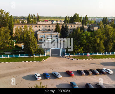 Gryazi, Russland - Juli 29. 2018. Top Blick auf den Central District Hospital Stockfoto