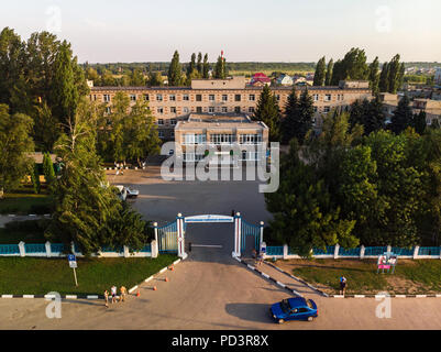 Gryazi, Russland - Juli 29. 2018. Top Blick auf den Central District Hospital Stockfoto