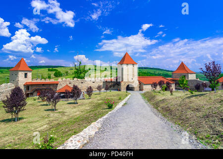 Rupea/Reps Festung, Siebenbürgen, Rumänien: Mittelalterliche Festung der Stadt in Siebenbürgen historische Region von Rumänien, Osteuropa Stockfoto