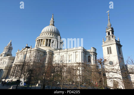 LONDON - ENGLAND - Jan 21, 2017: Kathedrale von Saint Paul's in London, England. Stockfoto