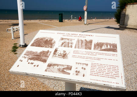 Ein Foto von der befreienden Kräfte aus D-Day onJuno Strand, Bernieres-sur Mer, Normandie, Frankreich. Stockfoto
