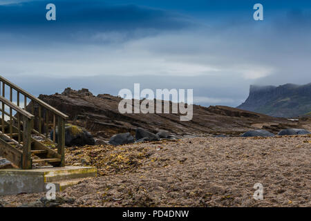 Pfannen Felsen und faire Kopf, Ballycastle, Co Antrim, Nordirland Stockfoto