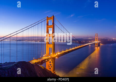 Blaue Stunde von der Batterie Spencer Stockfoto