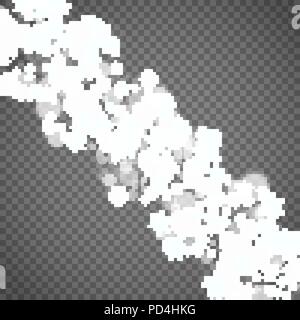 Vereinzelte Schneeflocken auf Transparent Stock Vektor