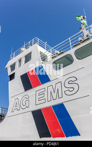 In der Nähe der Fähre segeln zwischen Borkum und dem deutschen Festland Stockfoto