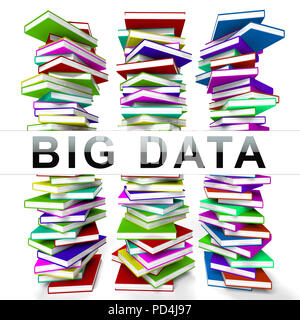 Big Data Tools Digital Toolbox 3D Rendering zeigt Mainframe Computing Management Verbesserung und Lagerung Stockfoto