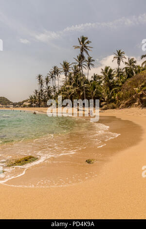 Ein Blick in den Tayrona Nationalpark in Kolumbien Stockfoto