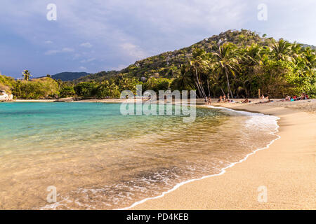 Ein Blick in den Tayrona Nationalpark in Kolumbien Stockfoto