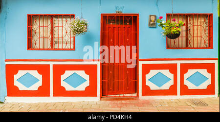 Eine typische Ansicht in Guatape in Kolumbien. Stockfoto