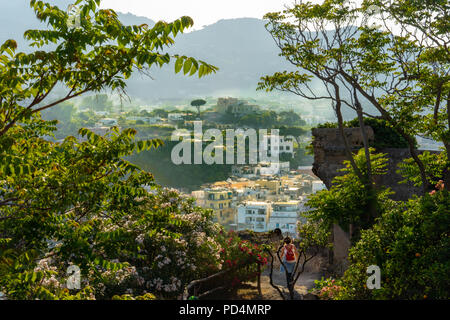 Ischia richtige von Castello Aragonese, Ischia, in der Nähe von Neapel, Italien Stockfoto