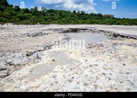 Vulkanischer Schlamm pool Solfatara, Neapel, Italien Stockfoto