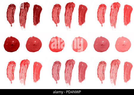 Fotografie mit Szene abstrakt rot Pinselstriche auf weißem Hintergrund Stockfoto