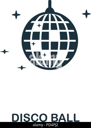 Disco Ball kreative Symbol. Einfaches element Abbildung. Disco ball Konzept symbol Design aus der Partei. Für mobile und Web-des-verwendet werden. Stock Vektor