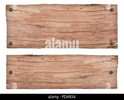 Alte Natur Holz mit Nägel Stockfoto