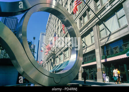 1988 historische MARSHALL FIELD KAUFHAUS GEBÄUDE DER STATE STREET CHICAGO ILLINOIS USA Stockfoto