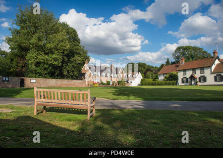 Die Schule Grün im Dorf Bischof Burton, East Riding von Yorkshire, Vereinigtes Königreich, am Donnerstag, den 2. August 2018, Stockfoto