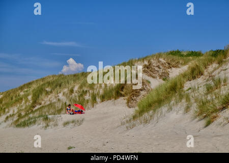 Strand von Le Touquet am Pariser Sommerstrand in Frankreich Stockfoto