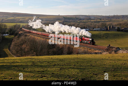 45699 "Galatea" leitet die Rückkehr WCME Vergangenheit Smardale am 24.2.18. Stockfoto