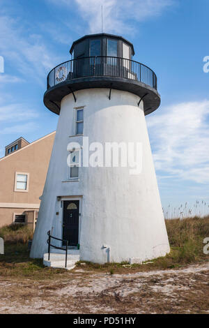Replik von Amelia Island Leuchtturm auf Amelia Island in Florida, als ein Bett und Frühstück beach gemietet. Stockfoto